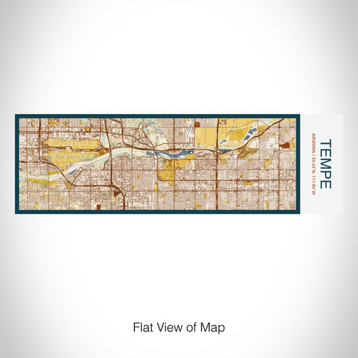 Rendered View of Tempe Arizona Map on 10oz Stainless Steel Insulated Cup in Woodblock with Sliding Lid