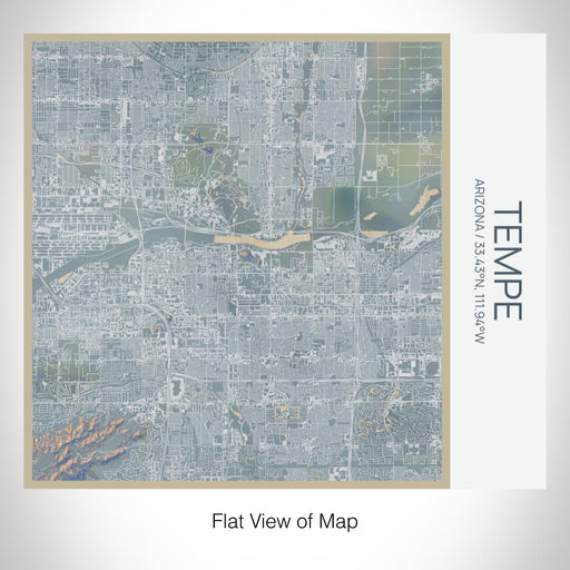 Rendered View of Tempe Arizona Map on 17oz Stainless Steel Insulated Tumbler in Afternoon Map Style