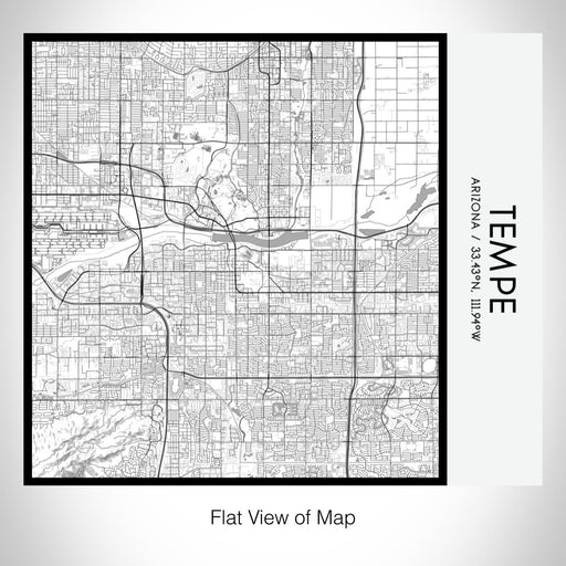 Rendered View of Tempe Arizona Map on 17oz Stainless Steel Insulated Tumbler in Classic Map Style