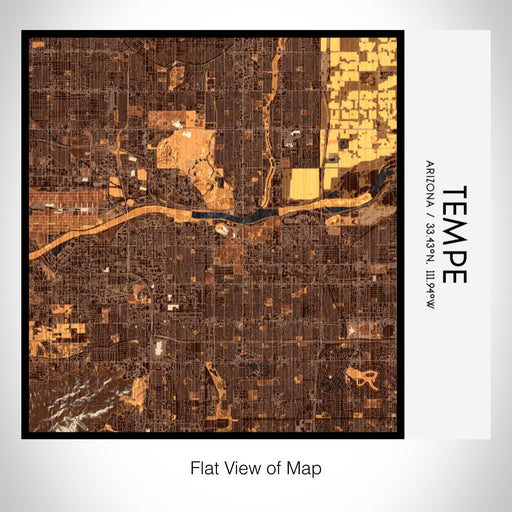 Rendered View of Tempe Arizona Map on 17oz Stainless Steel Insulated Tumbler in Ember Map Style