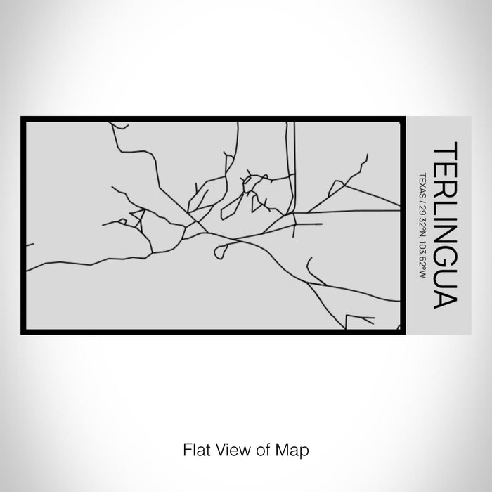 Rendered View of Terlingua Texas Map on 17oz Stainless Steel Insulated Cola Bottle in Stainless