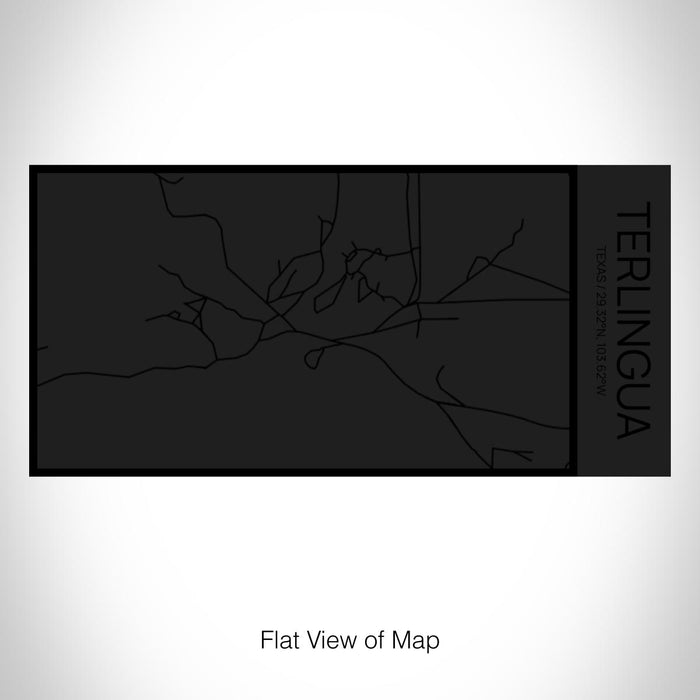Rendered View of Terlingua Texas Map on 17oz Stainless Steel Insulated Cola Bottle in Stainless in Matte Black