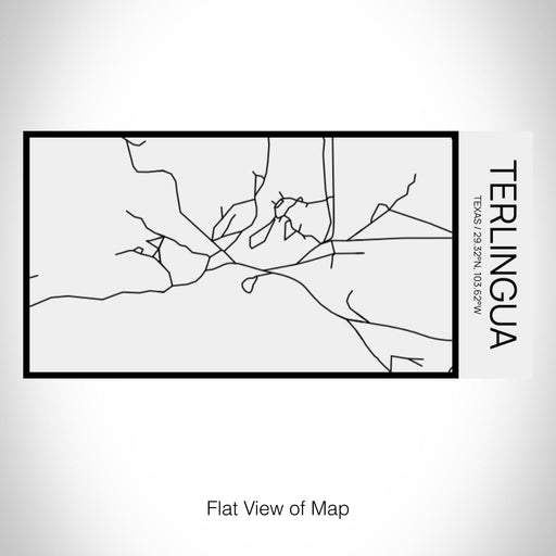 Rendered View of Terlingua Texas Map on 17oz Stainless Steel Insulated Cola Bottle in Stainless in Matte White