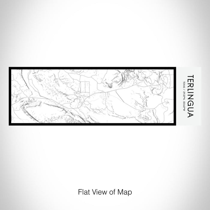 Rendered View of Terlingua Texas Map on 10oz Stainless Steel Insulated Cup in Classic with Sliding Lid