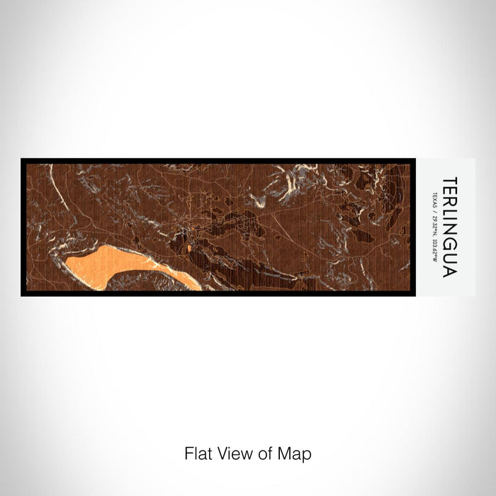 Rendered View of Terlingua Texas Map on 10oz Stainless Steel Insulated Cup in Ember with Sliding Lid