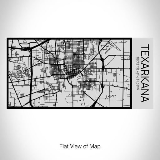 Rendered View of Texarkana Texas Map on 17oz Stainless Steel Insulated Cola Bottle in Stainless