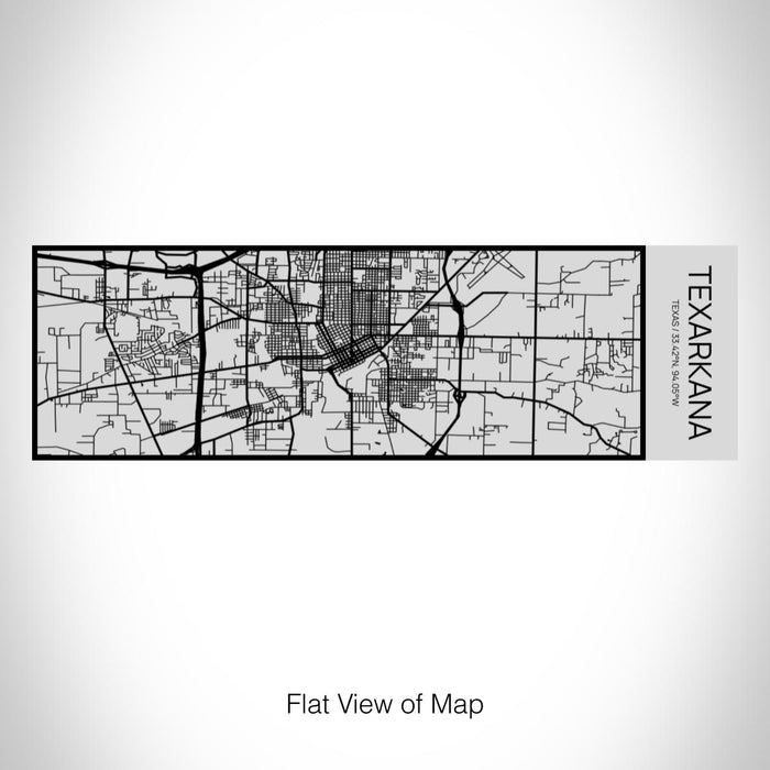 Rendered View of Texarkana Texas Map on 10oz Stainless Steel Insulated Cup with Sipping Lid