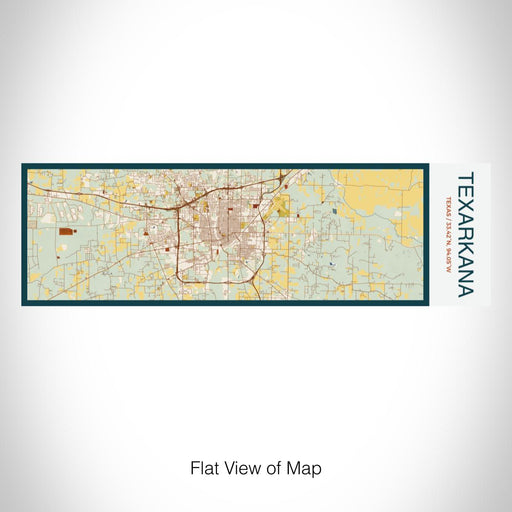 Rendered View of Texarkana Texas Map on 10oz Stainless Steel Insulated Cup in Woodblock with Sliding Lid