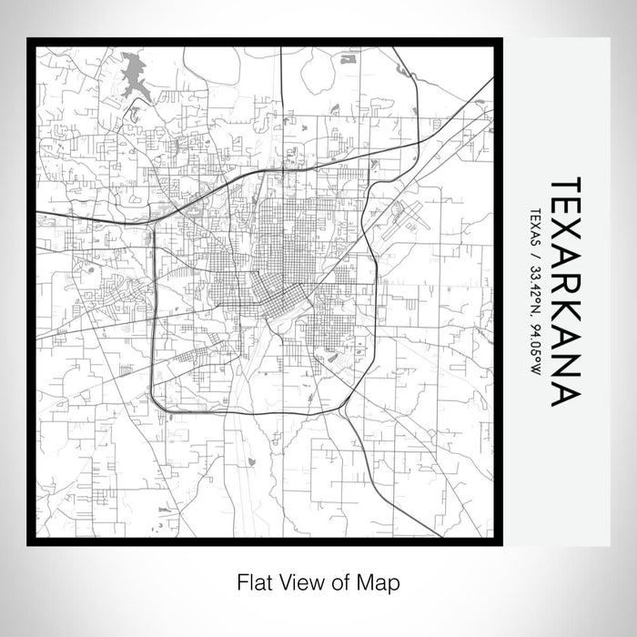 Rendered View of Texarkana Texas Map on 17oz Stainless Steel Insulated Tumbler in Classic Map Style