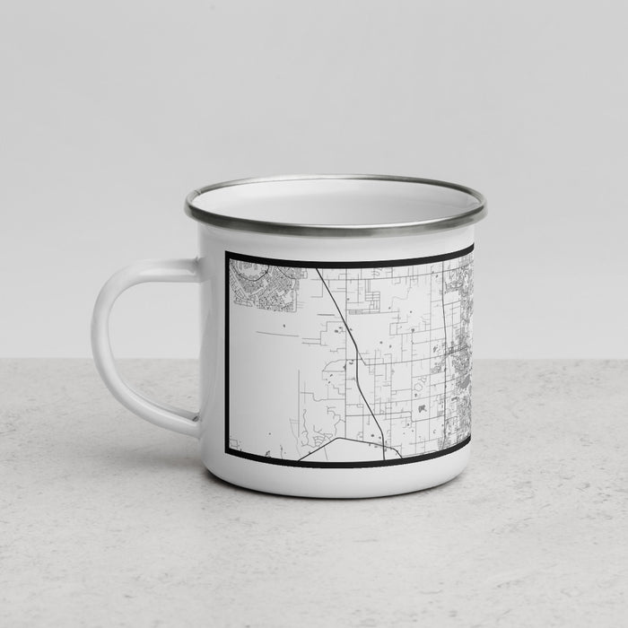 Left View Custom The Villages Florida Map Enamel Mug in Classic