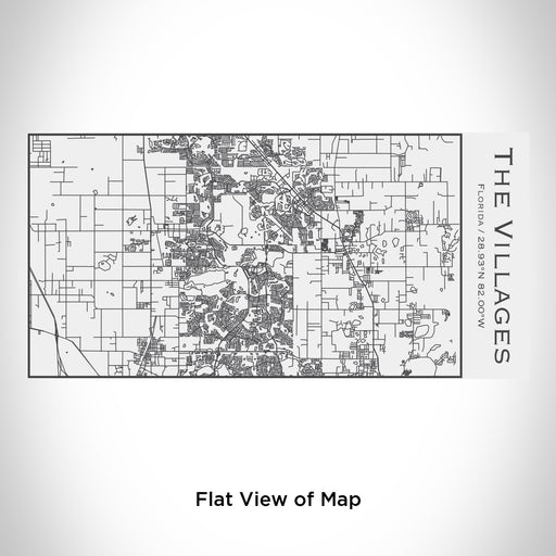 Rendered View of The Villages Florida Map Engraving on 17oz Stainless Steel Insulated Cola Bottle in White