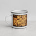 Left View Custom The Villages Florida Map Enamel Mug in Ember