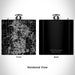 Rendered View of The Villages Florida Map Engraving on 6oz Stainless Steel Flask in Black