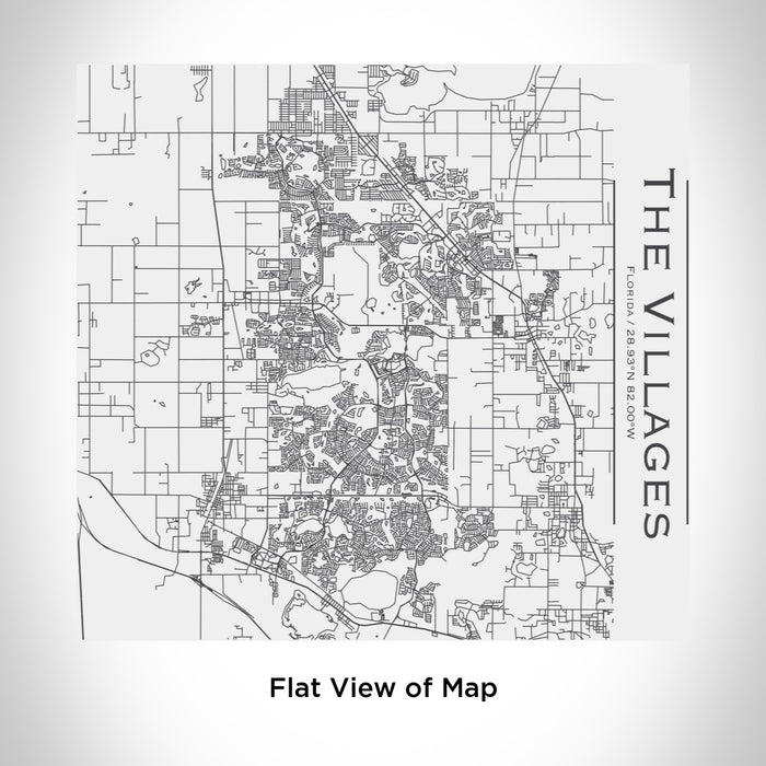 Rendered View of The Villages Florida Map Engraving on 17oz Stainless Steel Insulated Tumbler in White