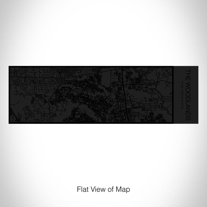 Rendered View of The Woodlands Texas Map on 10oz Stainless Steel Insulated Cup in Matte Black with Sliding Lid
