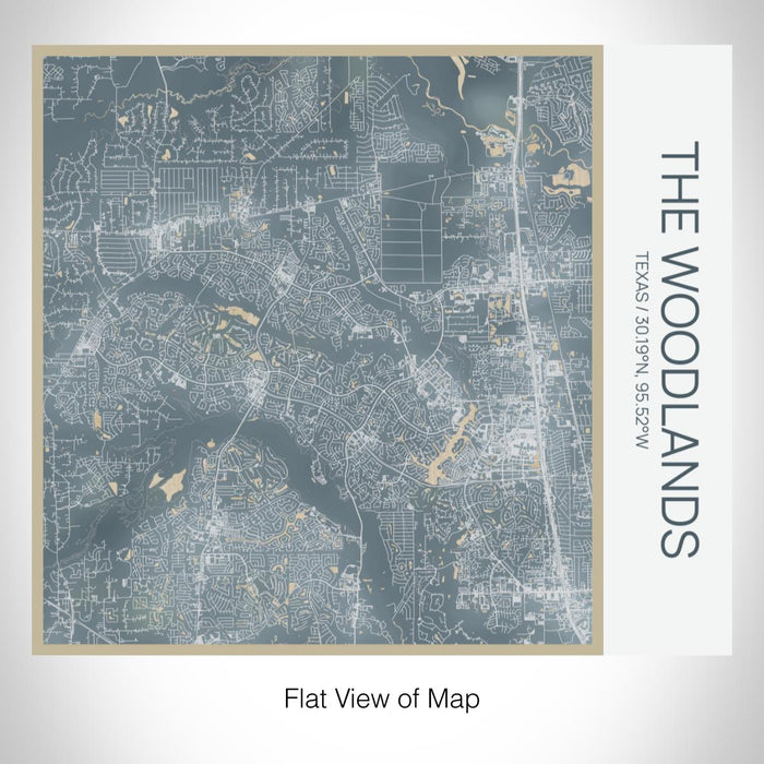 Rendered View of The Woodlands Texas Map on 17oz Stainless Steel Insulated Tumbler in Afternoon Map Style