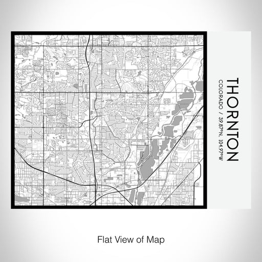 Rendered View of Thornton Colorado Map on 20oz Stainless Steel Insulated Bottle with Bamboo Top with printed classic style map