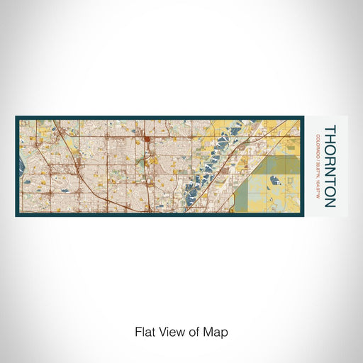 Rendered View of Thornton Colorado Map on 10oz Stainless Steel Insulated Cup in Woodblock with Sliding Lid