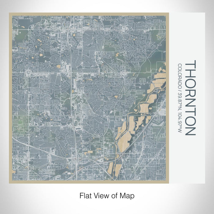 Rendered View of Thornton Colorado Map on 17oz Stainless Steel Insulated Tumbler in Afternoon Map Style