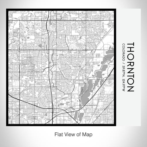 Rendered View of Thornton Colorado Map on 17oz Stainless Steel Insulated Tumbler in Classic Map Style