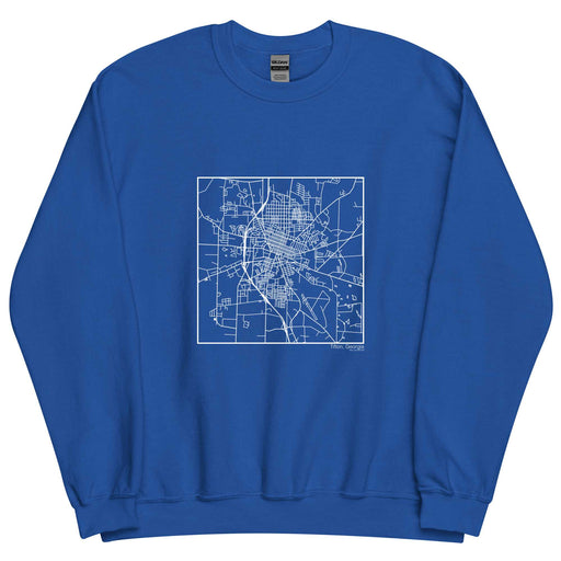 Tifton Georgia  Map Unisex Crewneck Sweater with City inscription in Royal Blue