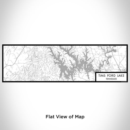 Flat View of Map Custom Tims Ford Lake Tennessee Map Enamel Mug in Classic