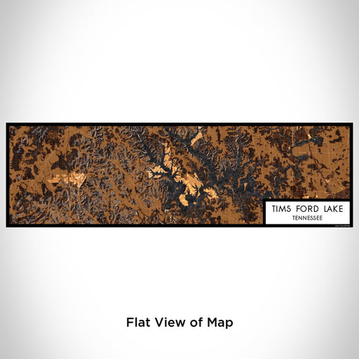 Flat View of Map Custom Tims Ford Lake Tennessee Map Enamel Mug in Ember