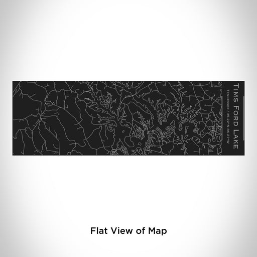 Rendered View of Tims Ford Lake Tennessee Map Engraving on 10oz Stainless Steel Insulated Cup with Sliding Lid in Black