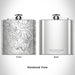 Rendered View of Tims Ford Lake Tennessee Map Engraving on 6oz Stainless Steel Flask