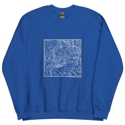 Titcomb Basin Wyoming Topographic  Map Unisex Crewneck Sweater with City inscription in Royal Blue