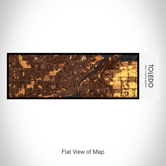 Rendered View of Toledo Ohio Map on 10oz Stainless Steel Insulated Cup in Ember with Sliding Lid
