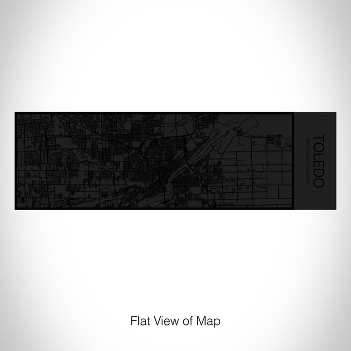 Rendered View of Toledo Ohio Map on 10oz Stainless Steel Insulated Cup in Matte Black with Sliding Lid