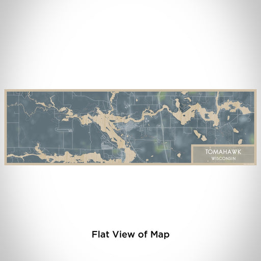 Flat View of Map Custom Tomahawk Wisconsin Map Enamel Mug in Afternoon