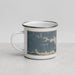 Left View Custom Tomahawk Wisconsin Map Enamel Mug in Afternoon