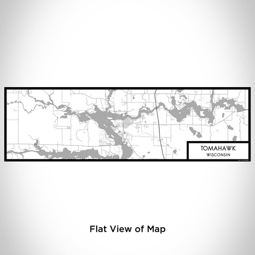 Flat View of Map Custom Tomahawk Wisconsin Map Enamel Mug in Classic