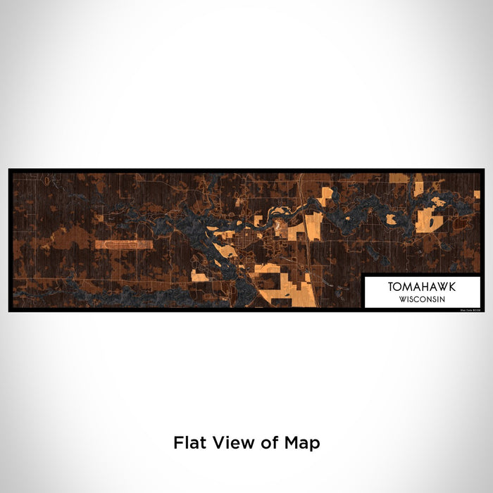 Flat View of Map Custom Tomahawk Wisconsin Map Enamel Mug in Ember