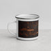 Left View Custom Tomahawk Wisconsin Map Enamel Mug in Ember