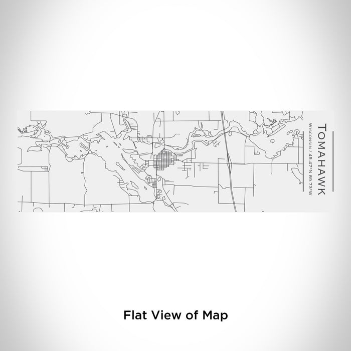 Rendered View of Tomahawk Wisconsin Map Engraving on 10oz Stainless Steel Insulated Cup with Sliding Lid in White