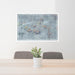 24x36 Tonopah Nevada Map Print Lanscape Orientation in Afternoon Style Behind 2 Chairs Table and Potted Plant