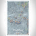 Tonopah Nevada Map Print Portrait Orientation in Afternoon Style With Shaded Background