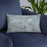 Custom Tonopah Nevada Map Throw Pillow in Afternoon on Blue Colored Chair