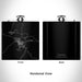 Rendered View of Tonopah Nevada Map Engraving on 6oz Stainless Steel Flask in Black