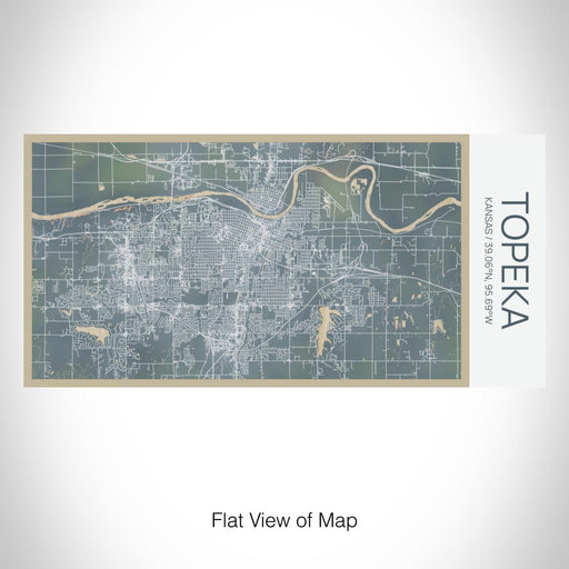 Rendered View of Topeka Kansas Map on 17oz Stainless Steel Insulated Bottle with printed afternoon style map