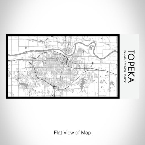 Rendered View of Topeka Kansas Map on 17oz Stainless Steel Insulated Bottle with printed classic style map