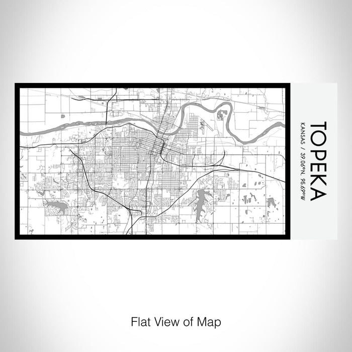 Rendered View of Topeka Kansas Map on 17oz Stainless Steel Insulated Bottle with printed classic style map