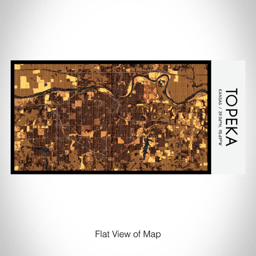 Rendered View of Topeka Kansas Map on 17oz Stainless Steel Insulated Bottle with printed ember style map