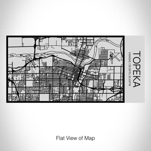 Rendered View of Topeka Kansas Map on 17oz Stainless Steel Insulated Cola Bottle in Stainless