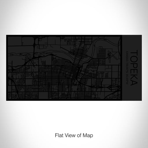 Rendered View of Topeka Kansas Map on 17oz Stainless Steel Insulated Cola Bottle in Stainless in Matte Black