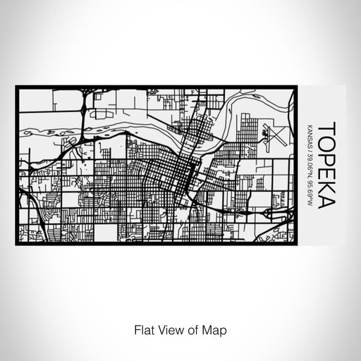 Rendered View of Topeka Kansas Map on 17oz Stainless Steel Insulated Cola Bottle in Stainless in Matte White