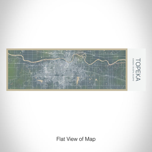 Rendered View of Topeka Kansas Map on 10oz Stainless Steel Insulated Cup in Afternoon with Sliding Lid